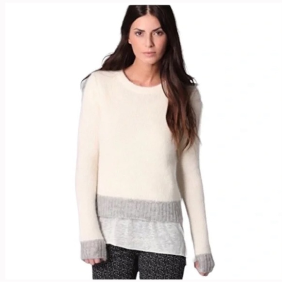 Rag & Bone Alpaca Wool Blend Color Block Sweater - Picture 1 of 11